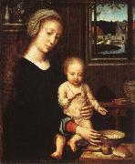 Gerard David The Virgin with the Bowl of Milk France oil painting artist